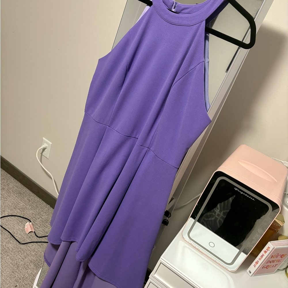 Elegant Purple Sleeveless Dress